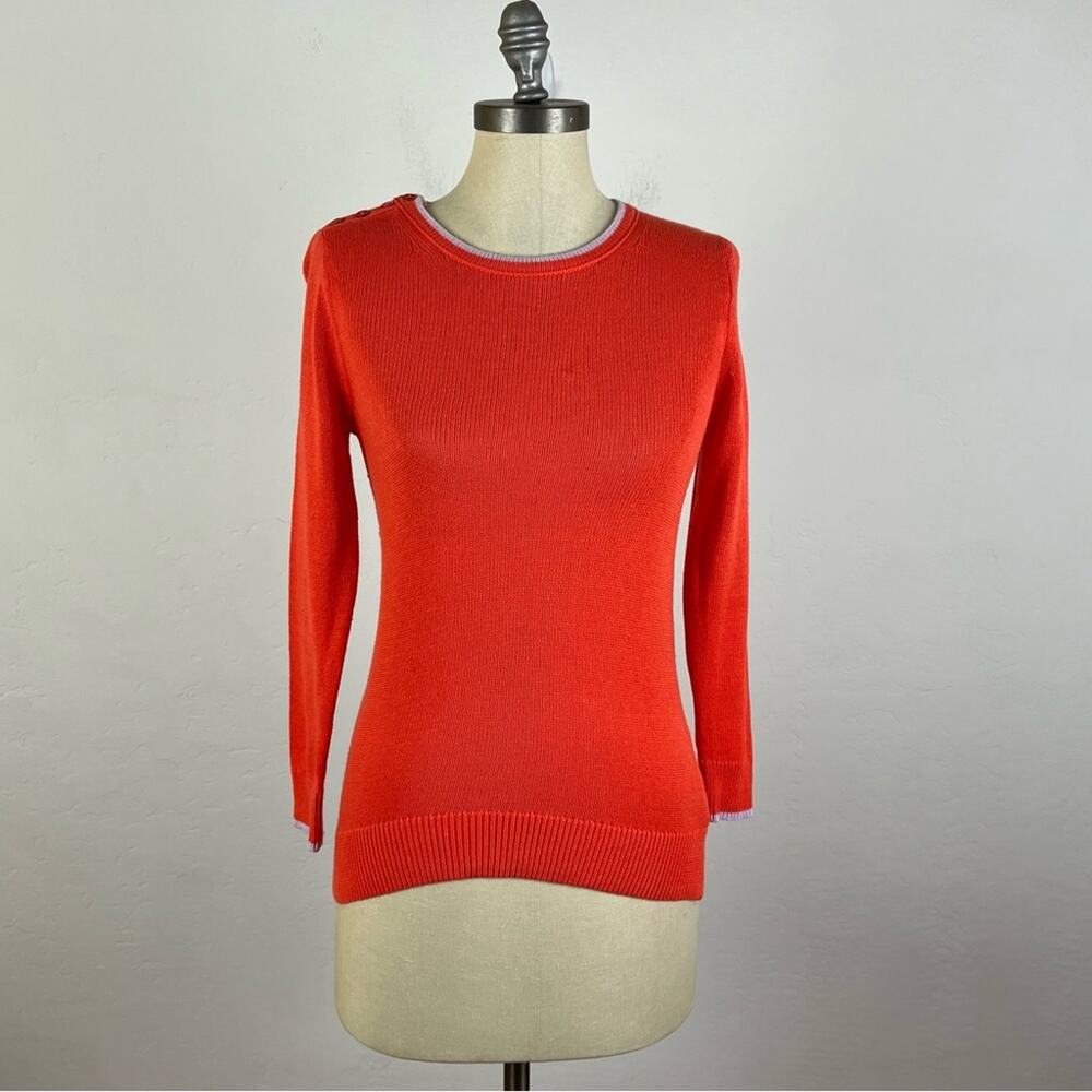 Anthropologie Moth Orange Knit Sweater